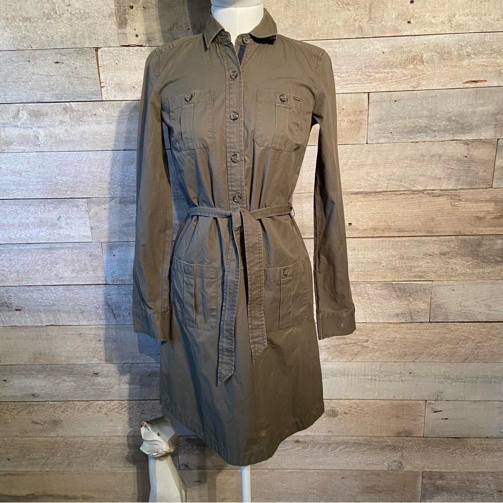 Tommy Hilfiger women's green coloured military  style dress in size xxs‎
